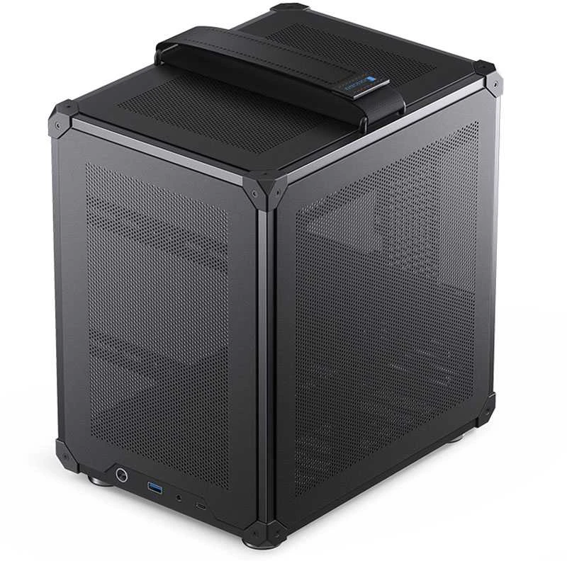 Jonsbo C6 PC-kompiuterio korpusas, Mini-Tower, Micro-ATX, mit Tragegriff – juodos spalvos