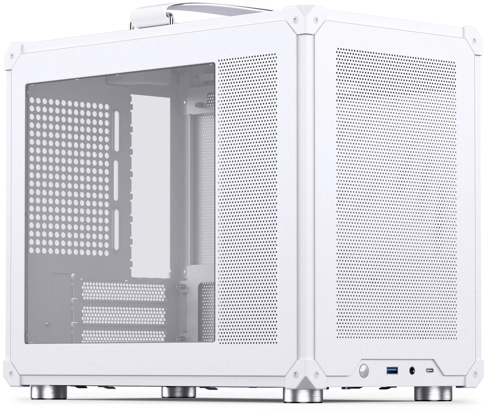 Jonsbo C6 MAX PC-kompiuterio korpusas, Mini-kompiuterio korpusas, Micro-ATX, Tempered Glass – baltos spalvos