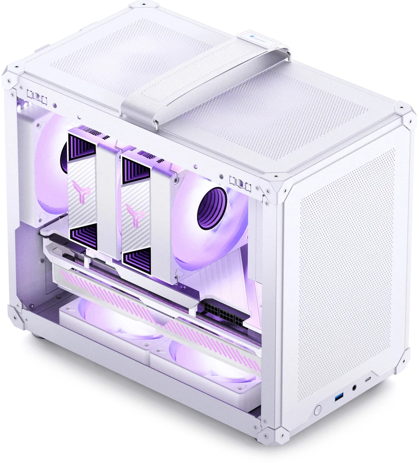 Jonsbo C6 MAX PC-kompiuterio korpusas, Mini-kompiuterio korpusas, Micro-ATX, Tempered Glass – baltos spalvos