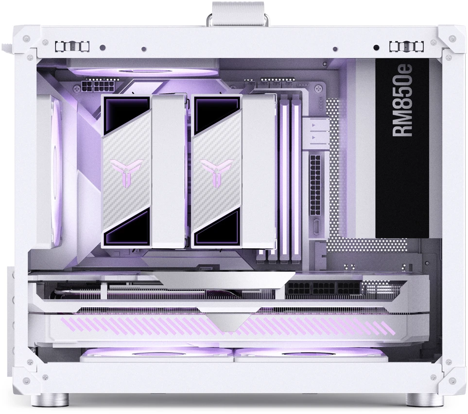 Jonsbo C6 MAX PC-kompiuterio korpusas, Mini-kompiuterio korpusas, Micro-ATX, Tempered Glass – baltos spalvos