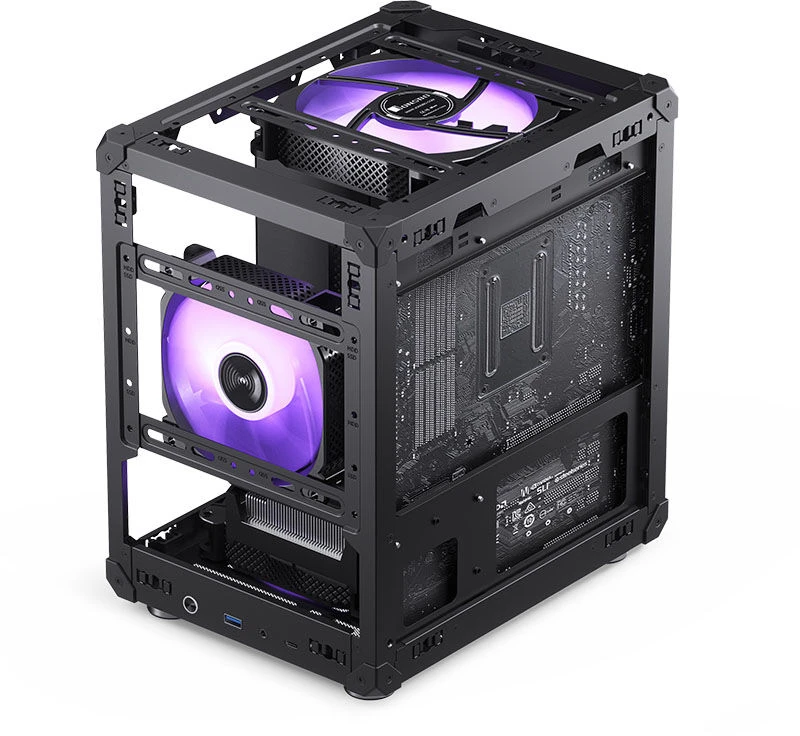 Jonsbo C6 Micro-ATX kompiuterio korpusas – juodos spalvos