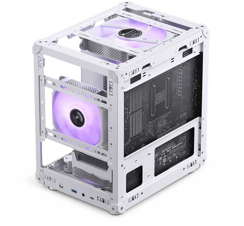 Jonsbo C6 Micro-ATX kompiuterio korpusas – baltos spalvos
