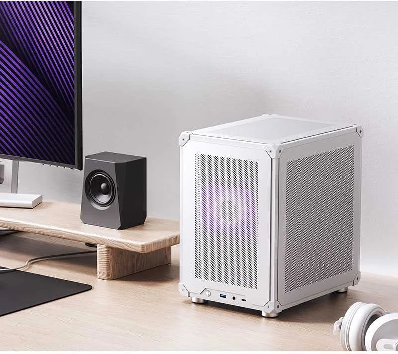 Jonsbo C6 Micro-ATX kompiuterio korpusas – baltos spalvos
