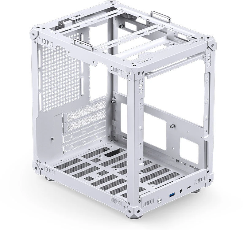 Jonsbo C6 PC-kompiuterio korpusas, Mini-Tower, ITX, mit Tragegriff – baltos spalvos
