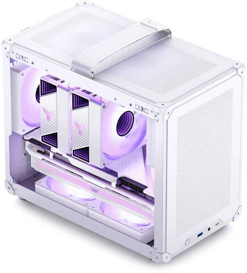 Jonsbo C6 MAX PC-kompiuterio korpusas, Mini-kompiuterio korpusas, Micro-ATX, Tempered Glass – baltos spalvos