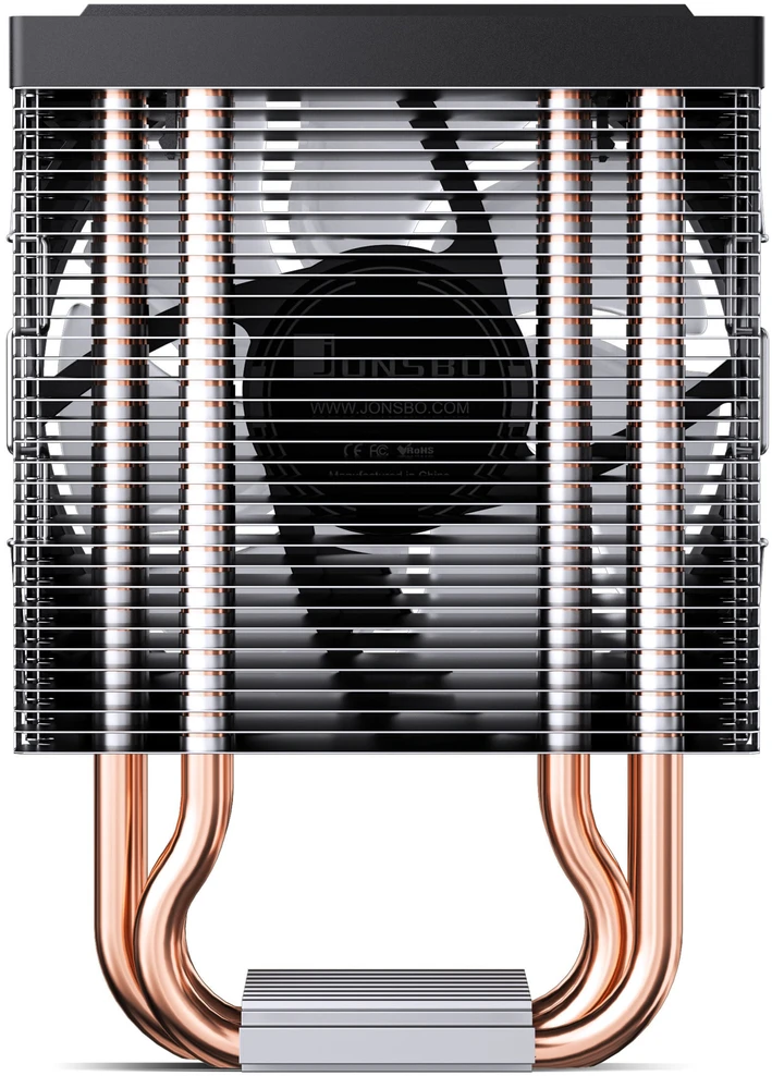 Jonsbo CR-1300 EVO CPU cooler, 90 mm – juodas, RGB
