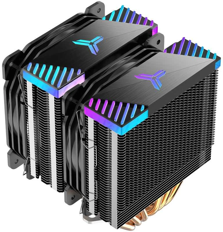 Jonsbo CR-2000 GT procesoriaus aušintuvas Dual Tower, ARGB – 2x 120mm, juodos spalvos