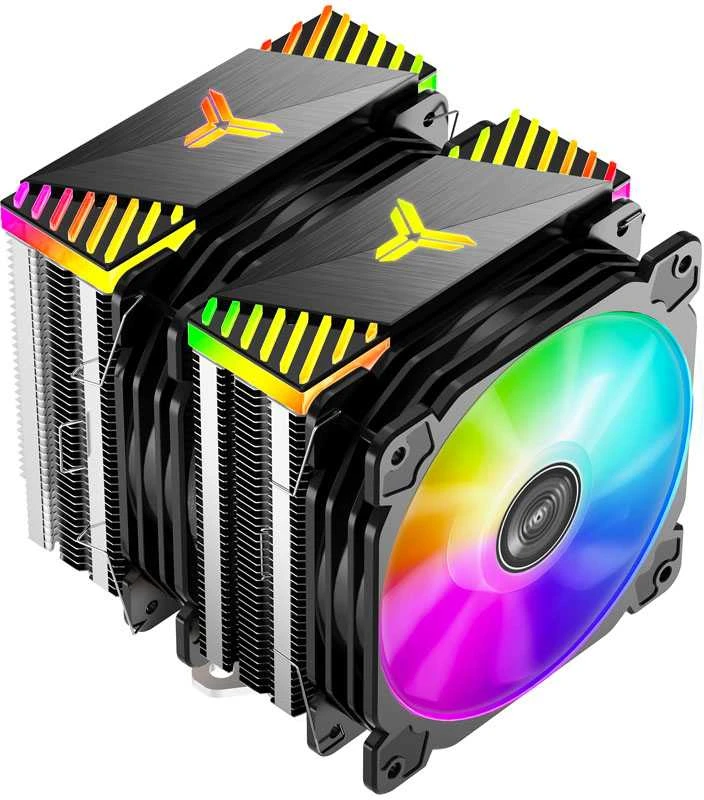 Jonsbo CR-2000 GT procesoriaus aušintuvas Dual Tower, ARGB – 2x 120mm, juodos spalvos