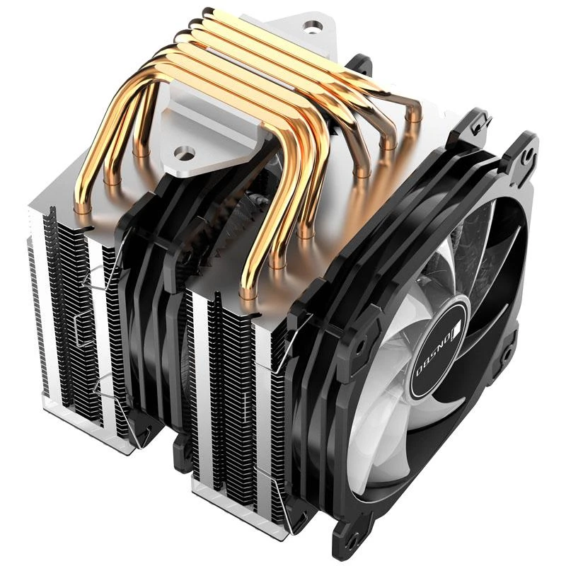 Jonsbo CR-2000 GT procesoriaus aušintuvas Dual Tower, ARGB – 2x 120mm, juodos spalvos