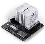 Jonsbo CR-3000E 3-Pin procesoriaus aušintuvas, Dual-Tower, RGB, 260W TDP – baltos spalvos, 120mm