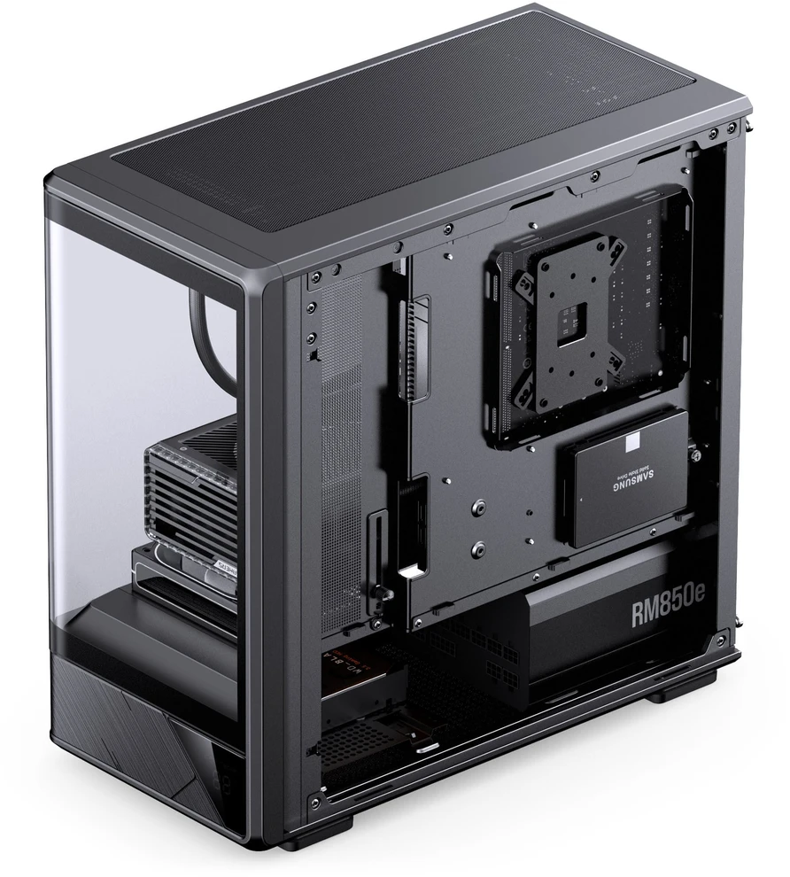 Jonsbo D200 PC Case, Mini Tower, mATX, Tempered Glass – juodas