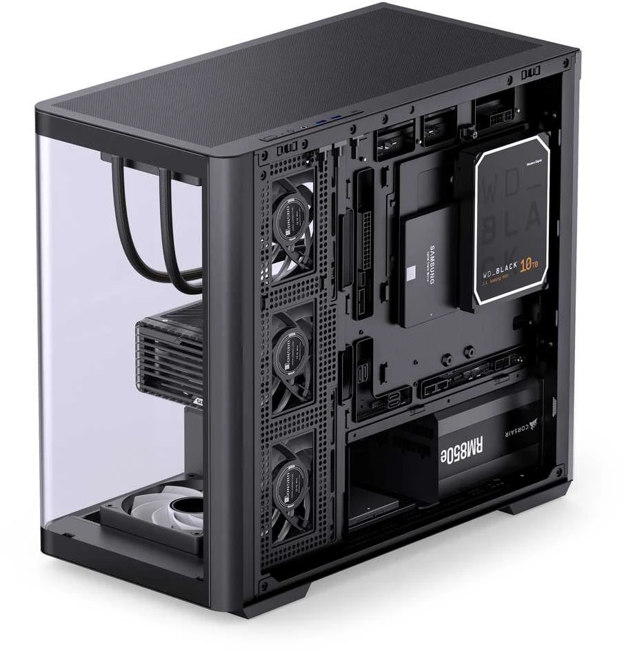 Jonsbo D300 Midi-Tower, grūdintas stiklas - juoda