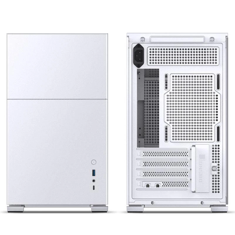 Jonsbo D31 Micro-ATX kompiuterio korpusas, Tempered Glass – baltos spalvos