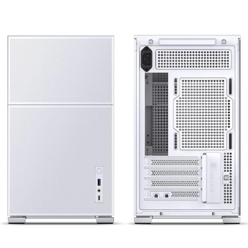 Jonsbo D31 MESH Micro-ATX kompiuterio korpusas, Tempered Glass – baltos spalvos