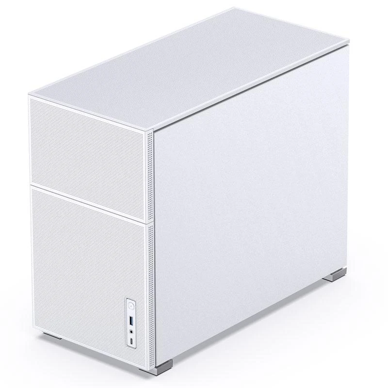 Jonsbo D31 MESH Micro-ATX kompiuterio korpusas, Tempered Glass – baltos spalvos