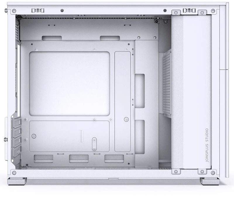 Jonsbo D31 MESH Micro-ATX kompiuterio korpusas, Tempered Glass – baltos spalvos