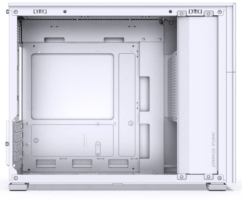 Jonsbo D31 Micro-ATX kompiuterio korpusas, Tempered Glass – baltos spalvos