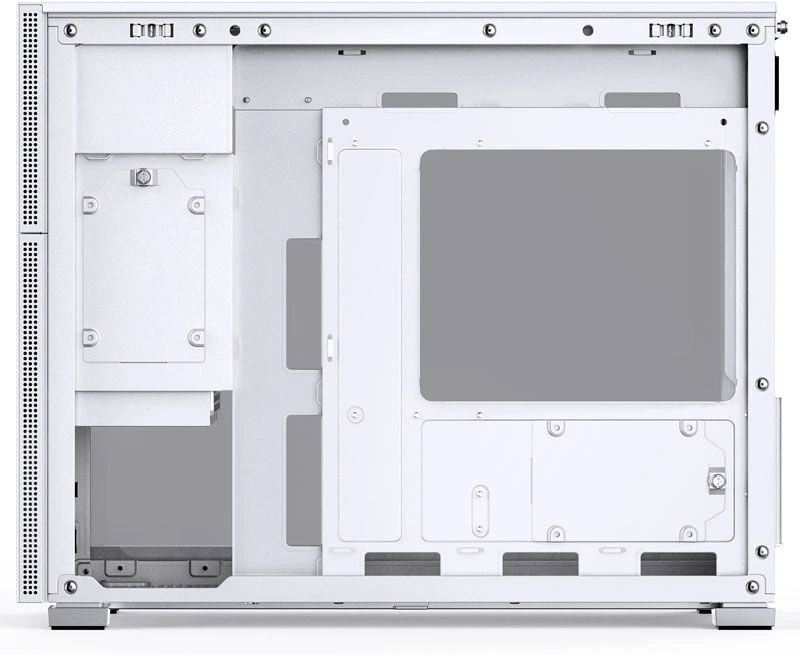 Jonsbo D31 Micro-ATX kompiuterio korpusas, Tempered Glass – baltos spalvos