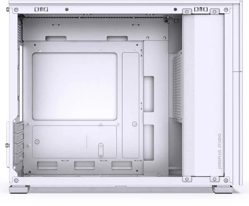 Jonsbo D31 Micro-ATX kompiuterio korpusas, Tempered Glass – baltos spalvos