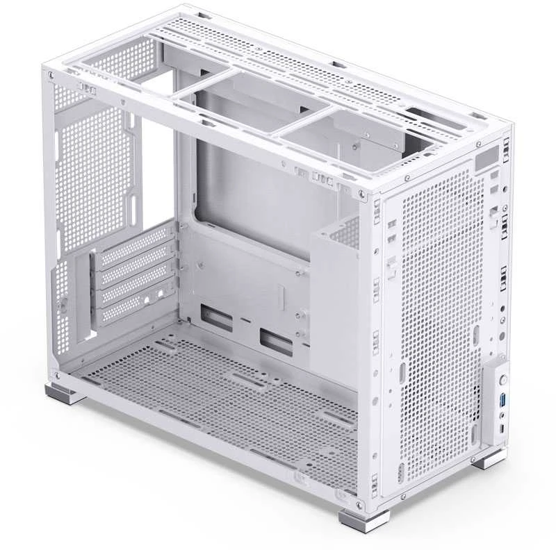Jonsbo D31 Micro-ATX kompiuterio korpusas, Tempered Glass – baltos spalvos