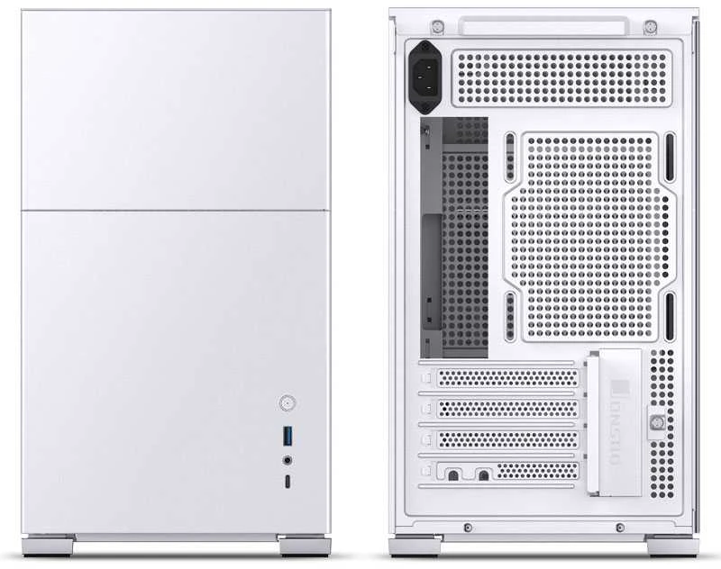 Jonsbo D31 Micro-ATX kompiuterio korpusas, Tempered Glass – baltos spalvos