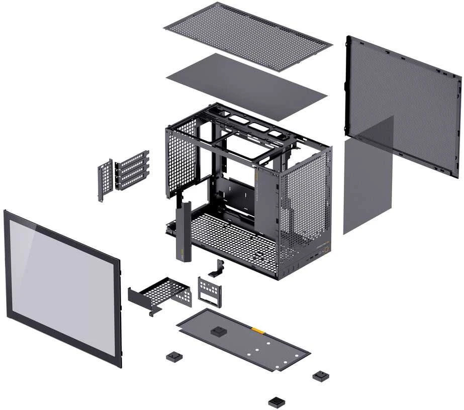 Jonsbo D32 PRO Juodas PC Case, Mini Case, mATX, Tempered Glass – juodas