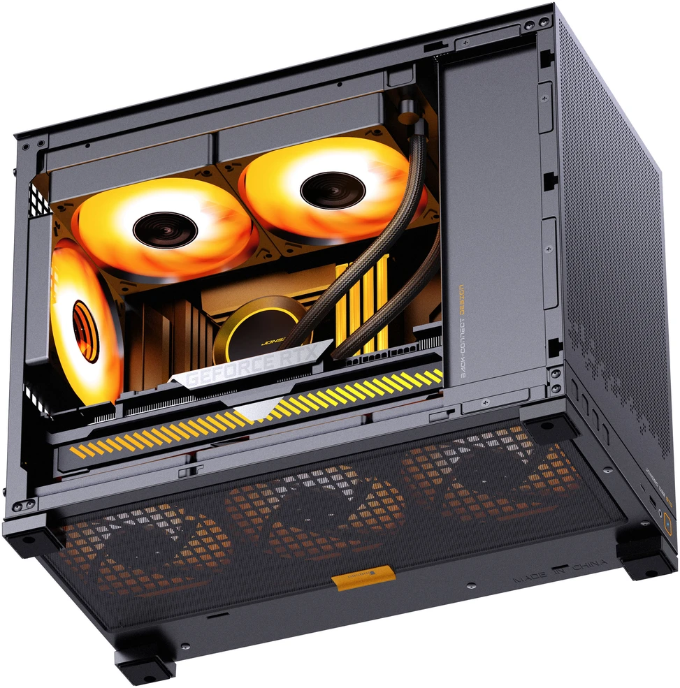 Jonsbo D32 STD Mesh PC-kompiuterio korpusas, Mini-kompiuterio korpusas, mATX – juodos spalvos
