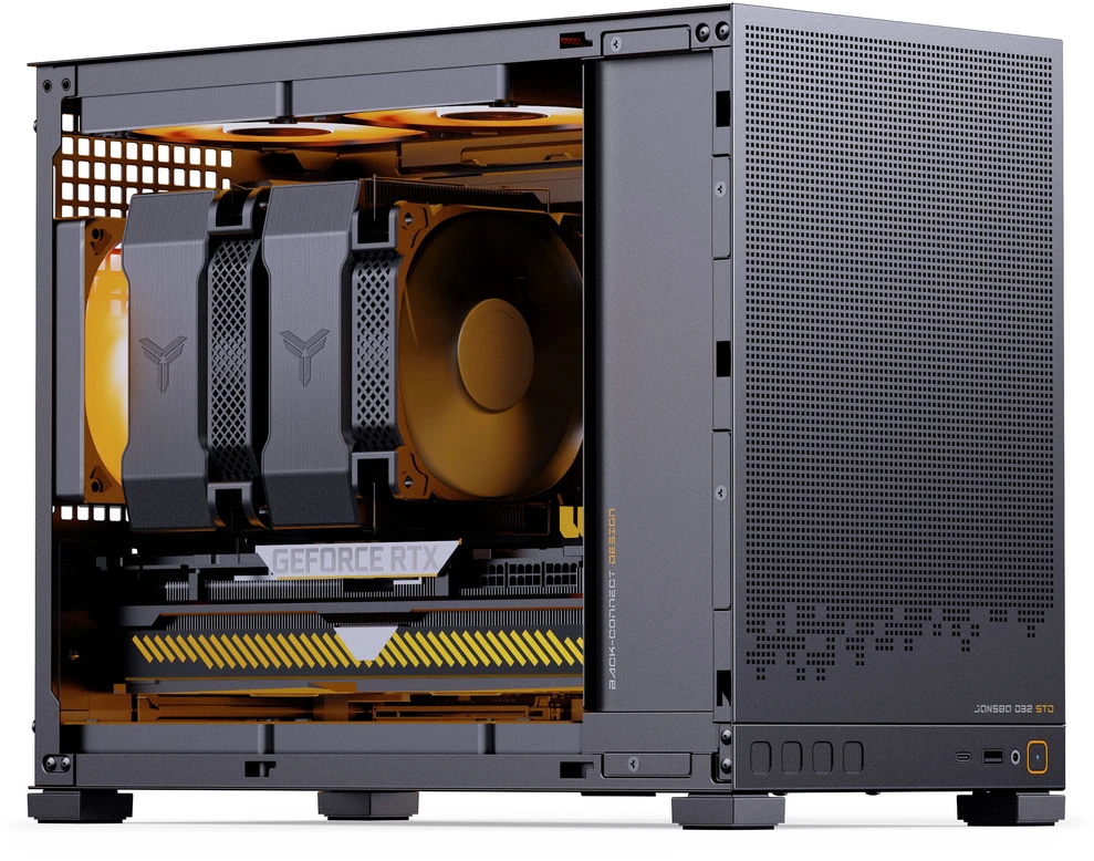 Jonsbo D32 STD Mesh PC-kompiuterio korpusas, Mini-kompiuterio korpusas, mATX – juodos spalvos