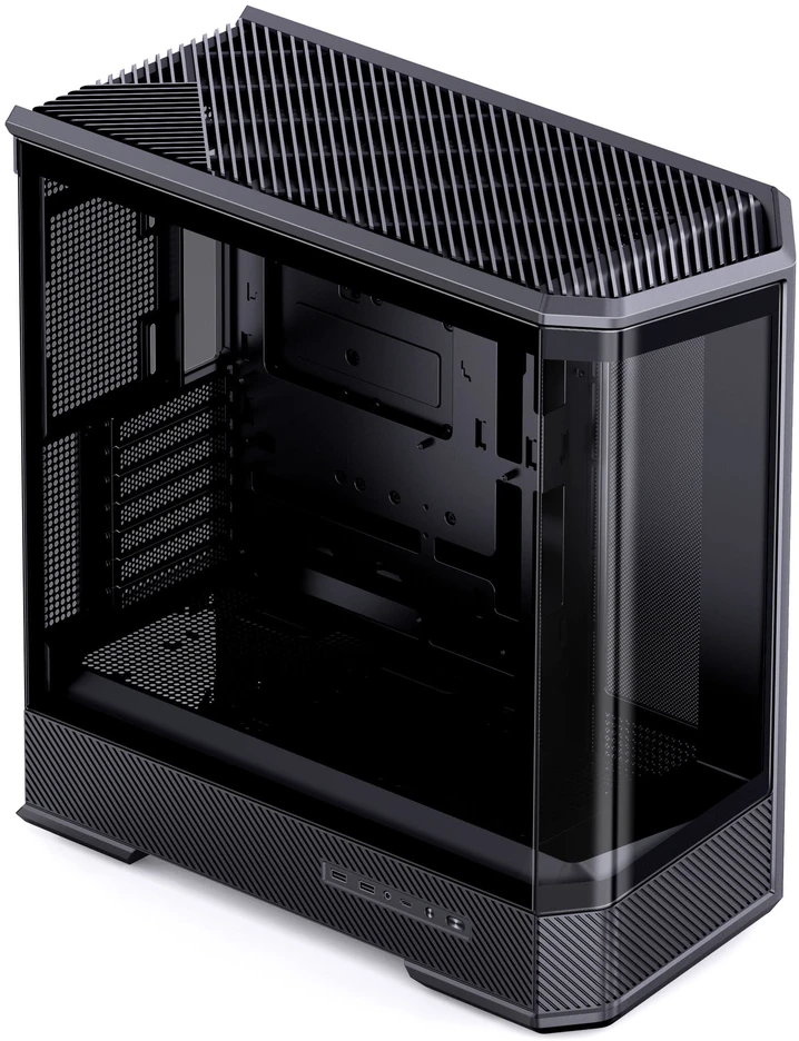 Jonsbo D400 PC-kompiuterio korpusas, Midi Tower, ATX, Tempered Glass – juodos spalvos
