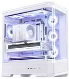 Jonsbo D400 PC-kompiuterio korpusas, Midi Tower, ATX, Tempered Glass – baltos spalvos