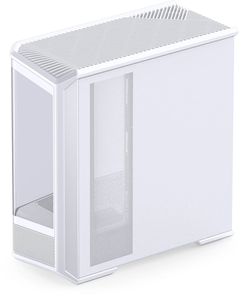 Jonsbo D400 PC-kompiuterio korpusas, Midi Tower, ATX, Tempered Glass – baltos spalvos
