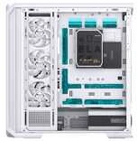 Jonsbo D400 PC-kompiuterio korpusas, Midi Tower, ATX, Tempered Glass – baltos spalvos