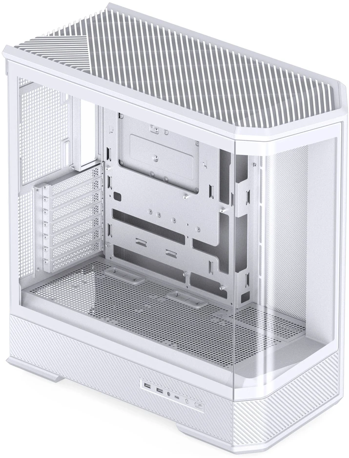 Jonsbo D400 PC-kompiuterio korpusas, Midi Tower, ATX, Tempered Glass – baltos spalvos