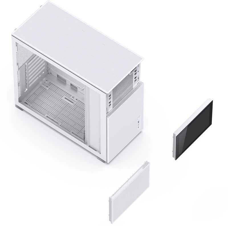 Jonsbo D41 MESH Screen ATX Case, Tempered Glass - baltas