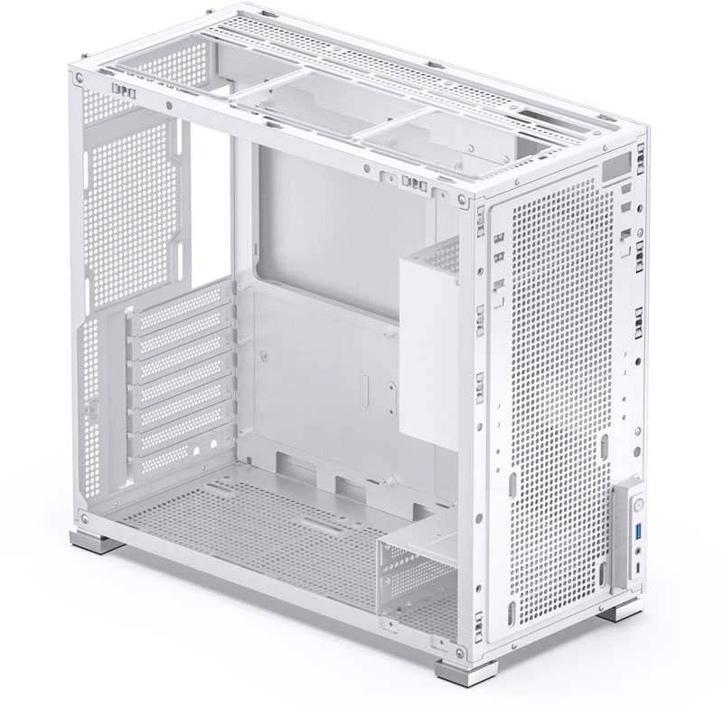 Jonsbo D41 MESH Screen ATX Case, Tempered Glass - baltas