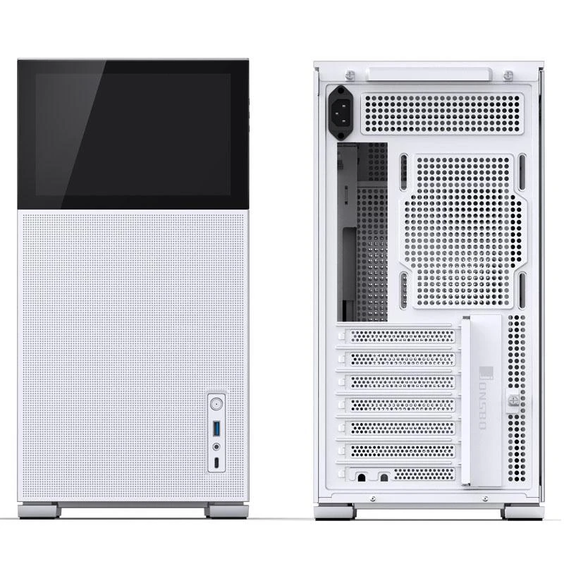 Jonsbo D41 MESH Screen ATX Case, Tempered Glass - baltas