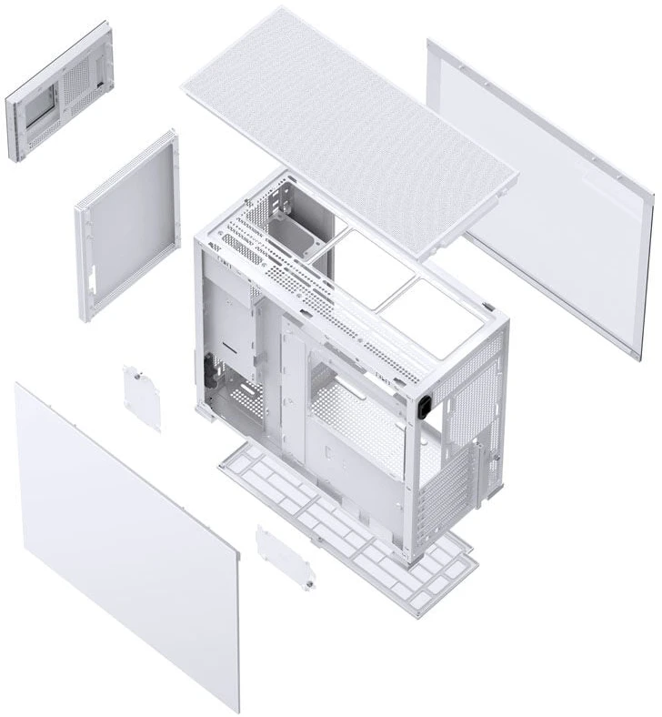 Jonsbo D41 korpusas, ATX, Tempered Glass, Baltas