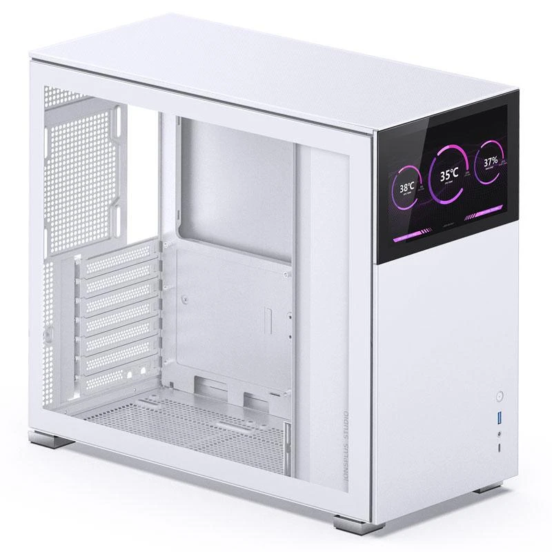 Jonsbo D41 korpusas, ATX, Tempered Glass, Baltas