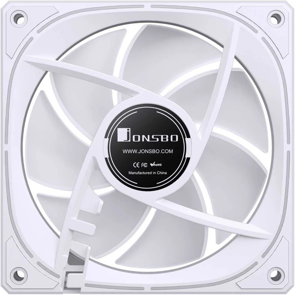 Jonsbo FR-505 ARGB PWM korpuso ventiliatorius, 120mm – baltos spalvos