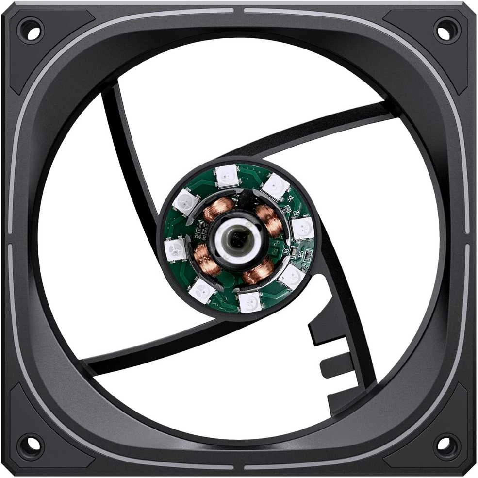 Jonsbo FR-505 ARGB Reverse Blade PWM korpuso ventiliatorius, 120mm – juodos spalvos