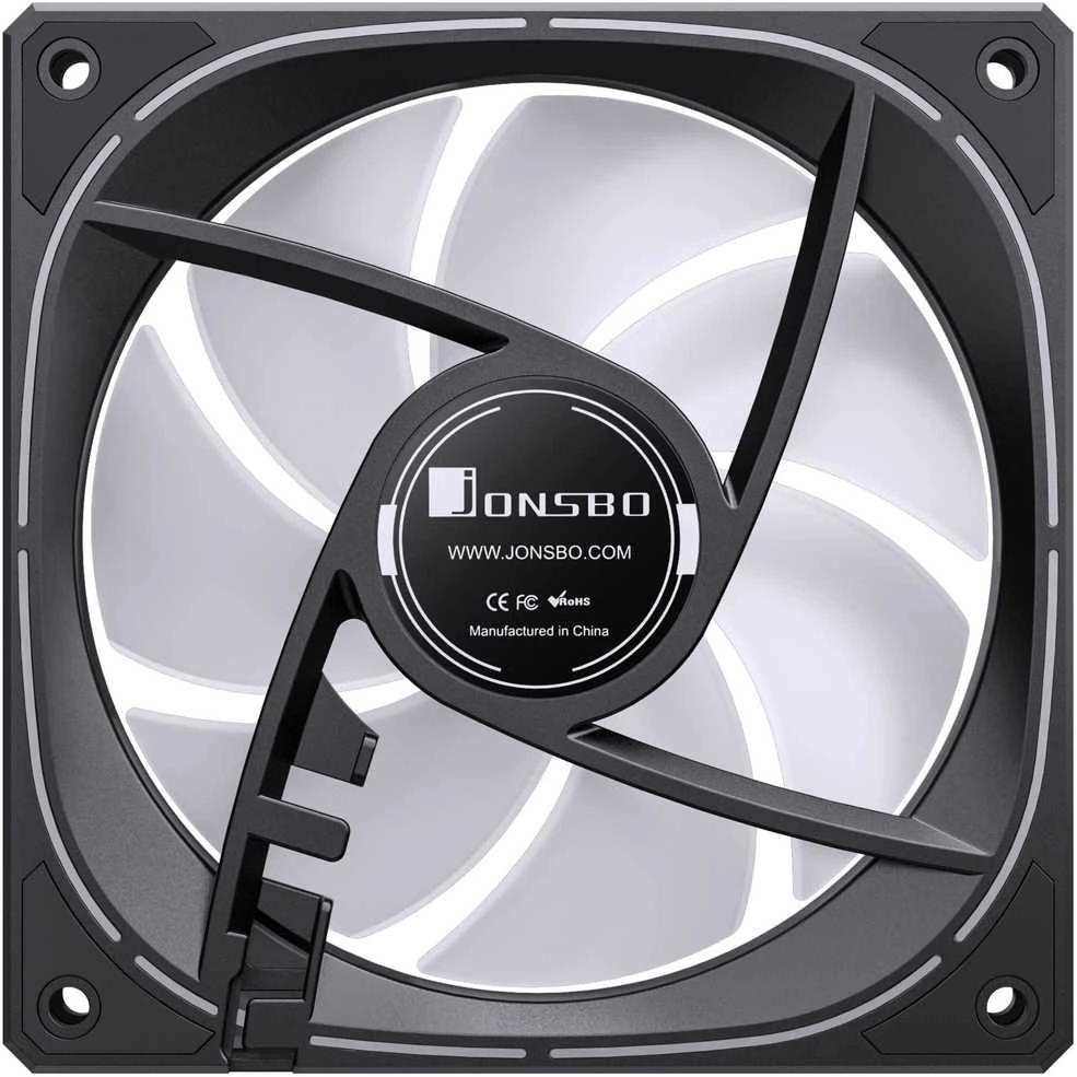 Jonsbo FR-505 ARGB Reverse Blade PWM korpuso ventiliatorius, 120mm – juodos spalvos