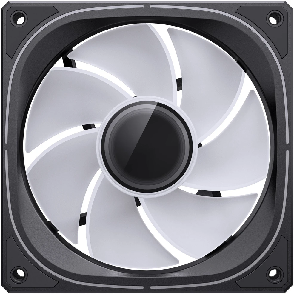 Jonsbo FR-505 ARGB Reverse Blade PWM korpuso ventiliatorius, 120mm – juodos spalvos
