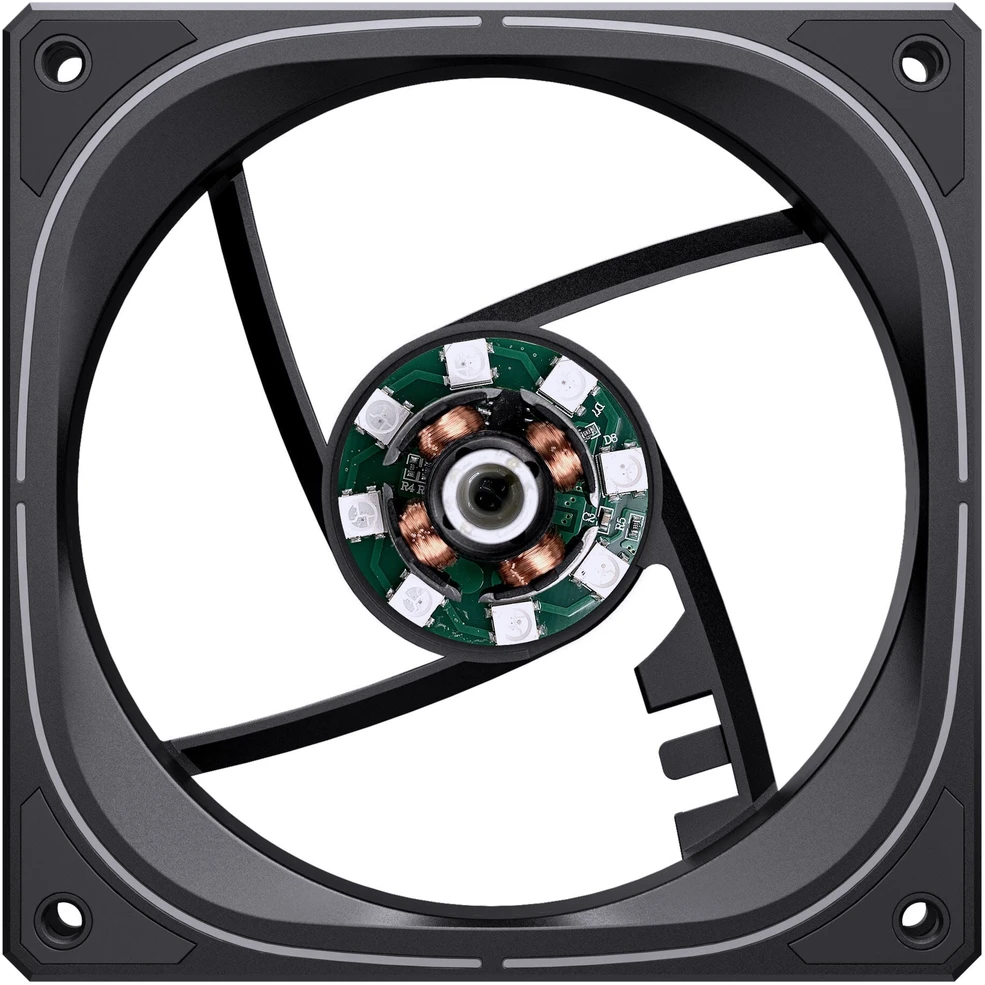 Jonsbo FR-505 ARGB Reverse Blade PWM korpuso ventiliatorius, 120mm – juodos spalvos