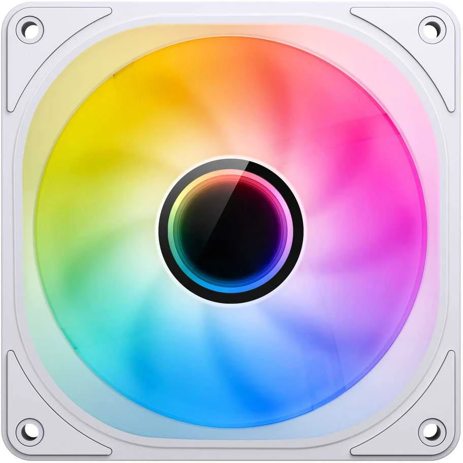 Jonsbo FR-606WR PWM-korpuso ventiliatorius, Reverse, RGB – 120mm, baltos spalvos