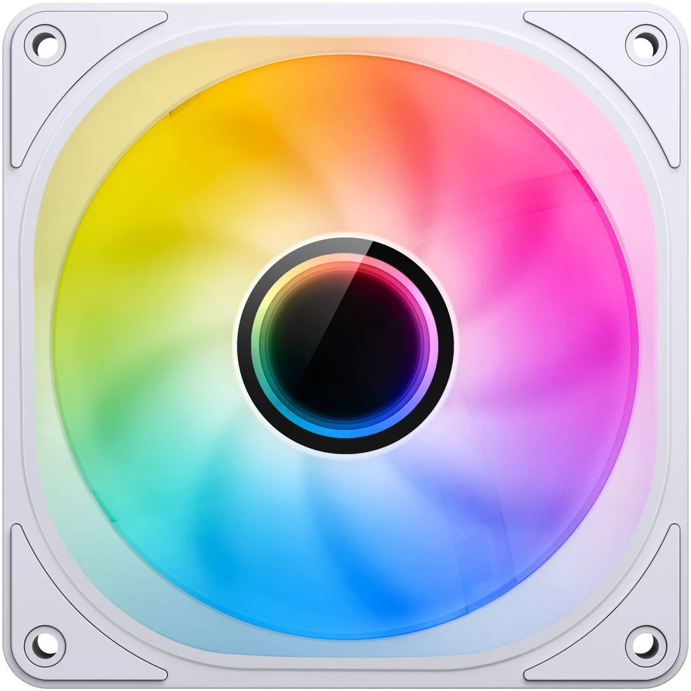 Jonsbo FR-606WR PWM-korpuso ventiliatorius, Reverse, RGB – 120mm, baltos spalvos