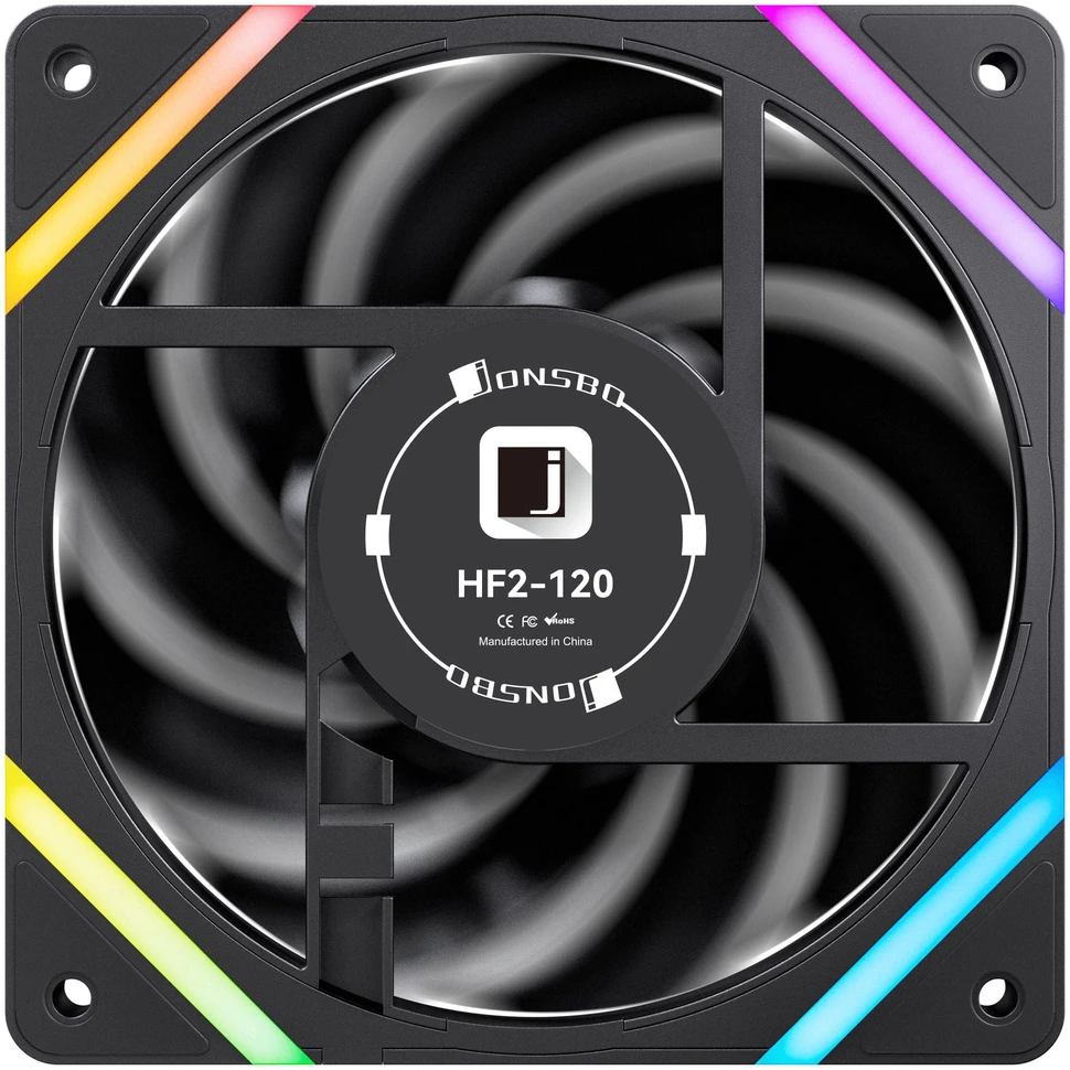 Jonsbo HF2-120 Fan, PWM, ARGB – 120mm, juodas