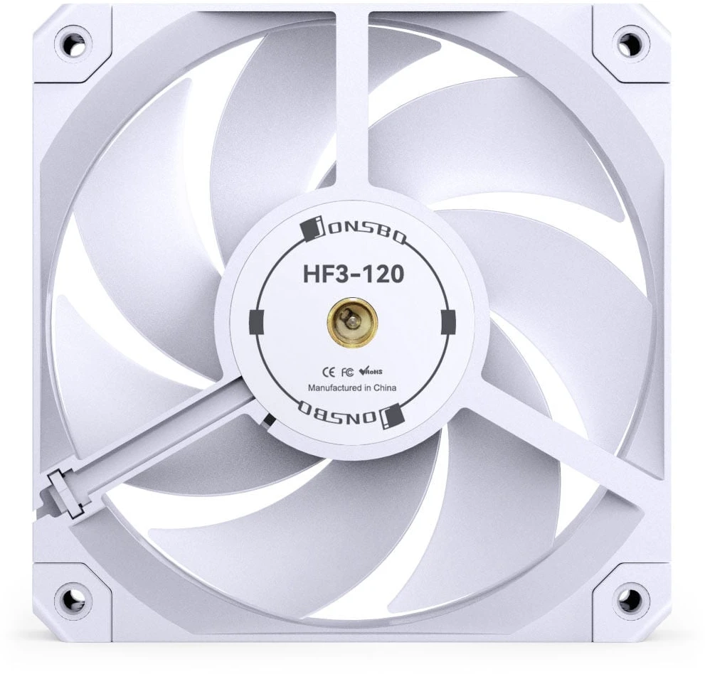 Jonsbo HF3-120 ventiliatorius, PWM Ø 120 mm, baltas