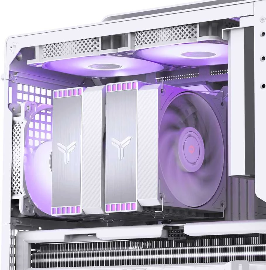 Jonsbo HX6280 procesoriaus aušintuvas, PWM, RGB – 130mm, baltos spalvos