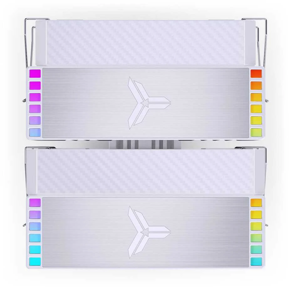 Jonsbo HX6280 procesoriaus aušintuvas, PWM, RGB – 130mm, baltos spalvos