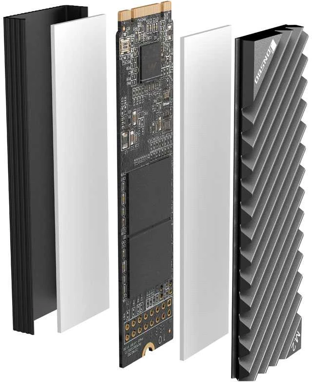 Jonsbo M.2-3 radiatorius SSD M.2 - pilka